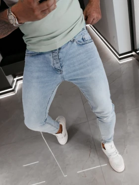 Spodnie męskie jeansy OLAVOGA DOLERI 2026 jasny niebieski