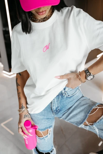 T-shirt unisex olavoga VELMAR 2026 ecru - maWer Fashion