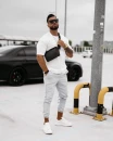 Spodnie męskie OLAVOGA STRANGER jasny szary  – maWer Fashion