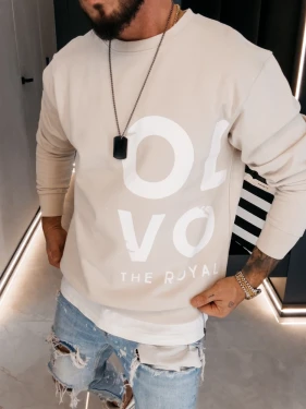 OUTLET Bluza męska OLAVOGA EFFECT 2026 beż - produkt ze skazą