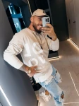 Bluza męska OLAVOGA EFFECT 2026 beż - maWer Fashion