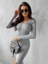 Sukienka OLAVOGA BONSIE 2024 szara   –  maWer Fashion