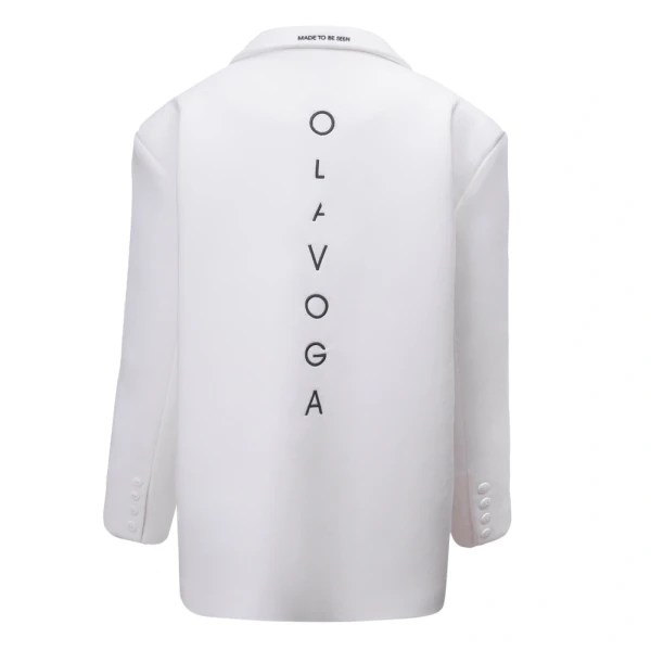 Marynarka damska OLAVOGA REFINE 2026 ecru - maWer Fashion