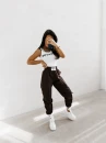 Spodnie damskie OLAVOGA BURNT SIENNA PANTS 2026 brąz - maWer Fashion