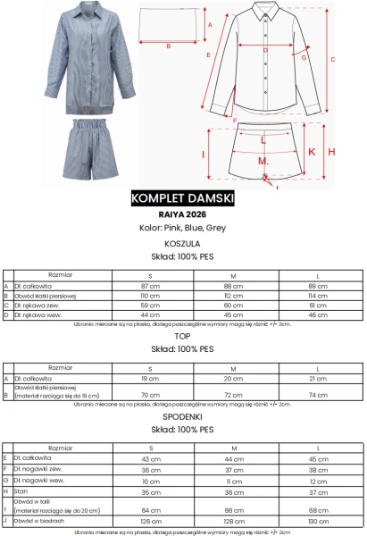 Komplet damski OLAVOGA RAIYA 2026 niebieski - maWer Fashion