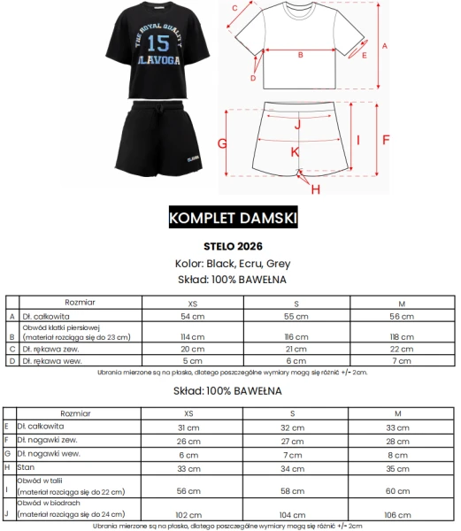 Komplet damski OLAVOGA STELO 2026 szary - maWer Fashion