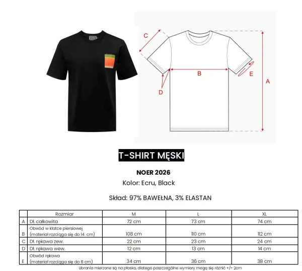 T-shirt męski OLAVOGA NOER 2026 ecru - maWer Fashion
