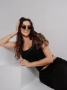 Bluzka damska OLAVOGA LAMELLA 2026 czarna - maWer Fashion