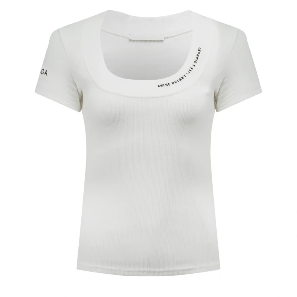 Bluzka damska OLAVOGA LAMELLA 2026 ecru - maWer Fashion