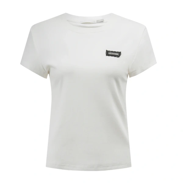 T-shirt damski OLAVOGA ALEXA 2026 ecru - maWer Fashion