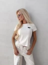 T-shirt damski OLAVOGA ALEXA 2026 ecru - maWer Fashion
