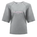 T-shirt damski OLAVOGA TAIST 2026 jasny szary - maWer Fashion