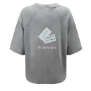 T-shirt damski OLAVOGA TAIST 2026 jasny szary - maWer Fashion