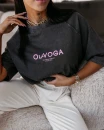 T-shirt damski OLAVOGA TAIST 2026 ciemny szary - maWer Fashion