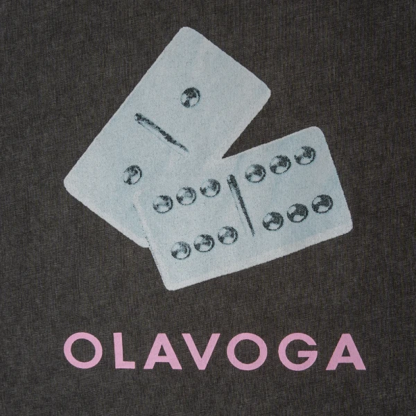 T-shirt damski OLAVOGA TAIST 2026 ciemny szary - maWer Fashion