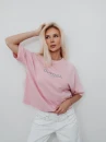 T-shirt damski OLAVOGA TAIST 2026 róż - maWer Fashion