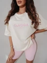 T-shirt damski OLAVOGA TAIST 2026 ecru - maWer Fashion