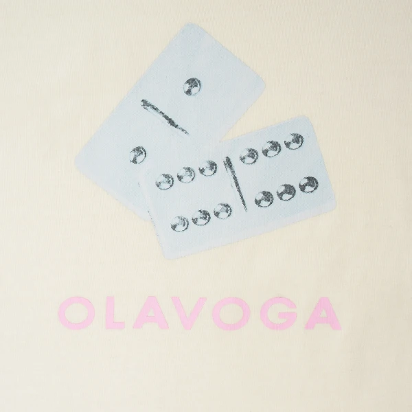 T-shirt damski OLAVOGA TAIST 2026 ecru - maWer Fashion