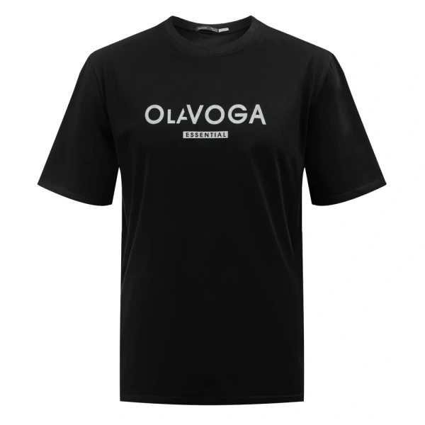 T-shirt męski OLAVOGA BUDSI 2026 czarny - maWer Fashion
