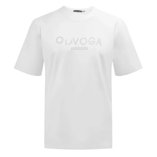 T-shirt męski OLAVOGA BUDSI 2026 ecru - maWer Fashion