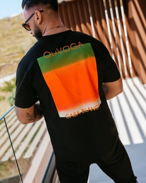 T-shirt męski OLAVOGA NOER 2026 czarny - maWer Fashion