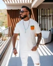 T-shirt męski OLAVOGA NOER 2026 ecru - maWer Fashion