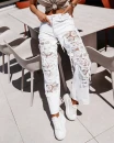 Spodnie damskie OLAVOGA BALTIS 2026 białe - maWer Fashion