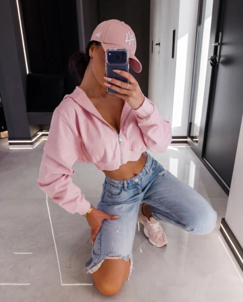 Bluza damska OLAVOGA PADSUI 2026 róż - maWer Fashion