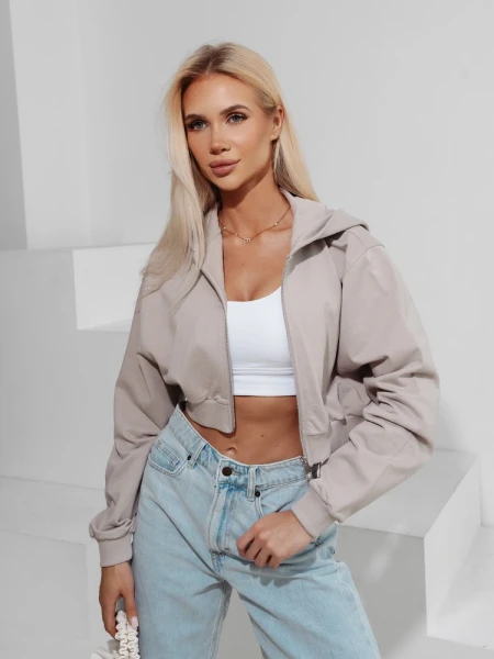 Bluza damska OLAVOGA PADSUI 2026 szara - maWer Fashion