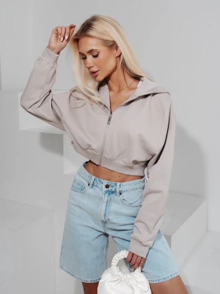 Bluza damska OLAVOGA PADSUI 2026 szara - maWer Fashion
