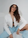 Bluza damska OLAVOGA PADSUI 2026 ecru - maWer Fashion