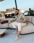 Koszula męska OLAVOGA DEJCH 2026 khaki - maWer Fashion