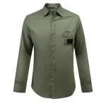 Koszula męska OLAVOGA DEJCH 2026 khaki - maWer Fashion