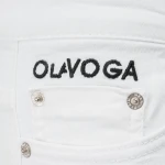 Spodnie męskie jeansy OLAVOGA DANITY 2026 białe - maWer Fashion