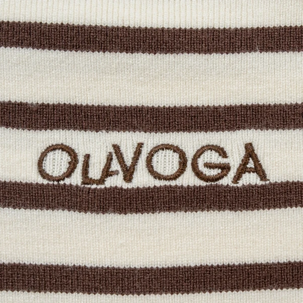Komplet damski OLAVOGA SATINA 2026 brąz - maWer Fashion