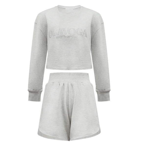 Komplet damski OLAVOGA WEST 2026 szary - maWer Fashion