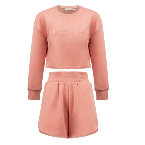 Komplet damski OLAVOGA WEST 2026 brzoskwinia - maWer Fashion