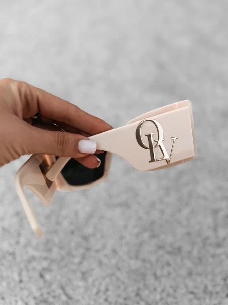 Okulary damskie przeciwsłoneczne OLAVOGA EYZ beżowe - maWer Fashion