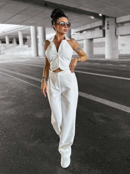 Komplet damski OLAVOGA NICE 2025 ecru - maWer Fashion