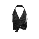 Komplet damski OLAVOGA NICE 2025 czarny w paski - maWer Fashion