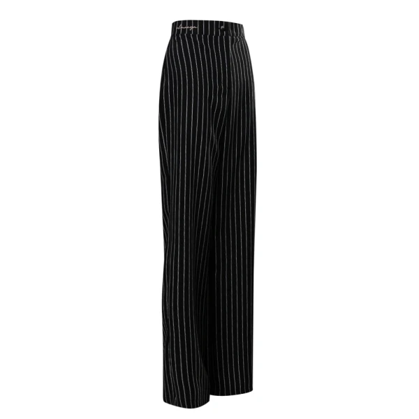 Komplet damski OLAVOGA NICE 2025 czarny w paski - maWer Fashion