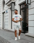 T-shirt męski OLAVOGA COMPRE 2025 ecru - maWer Fashion