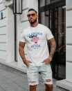 T-shirt męski OLAVOGA COMPRE 2025 ecru - maWer Fashion
