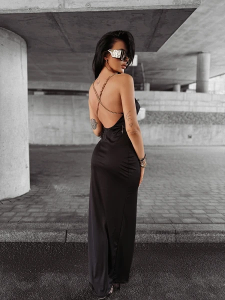 Sukienka damska OLAVOGA MUZA 2025 czarna - maWer Fashion