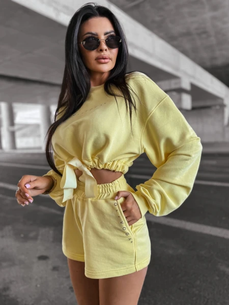 Komplet damski OLAVOGA LAZO 2025 żółty - maWer Fashion