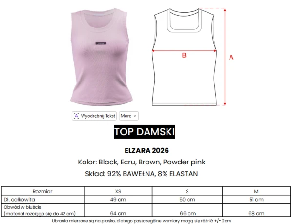Top damski OLAVOGA ELZARA 2026 brązowy - maWer Fashion