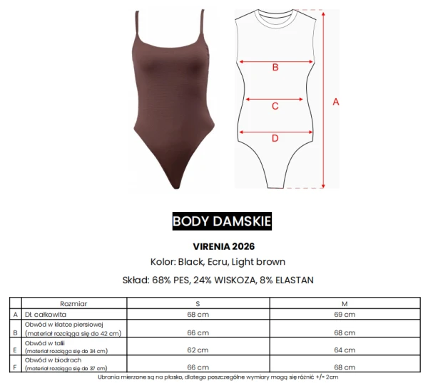 Body damskie OLAVOGA VIRENIA 2026 czarne - maWer Fashion