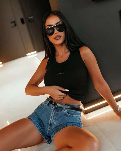 Top damski OLAVOGA ELZARA 2026 czarny - maWer Fashion