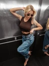 Top damski OLAVOGA ELZARA 2026 brązowy - maWer Fashion