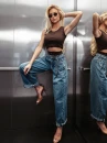 Top damski OLAVOGA ELZARA 2026 brązowy - maWer Fashion